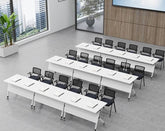 Folding Desk 1.6M with Wheels Office Meeting/Training/Study/Gaming Table for Two